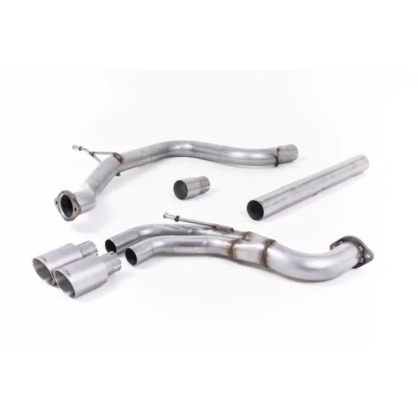 Scarico cat-back Milltek SSXSE182 per Seat Leon FR 2.0 TDI 184PS SC and 5-door, terminali GT-80 in titanio