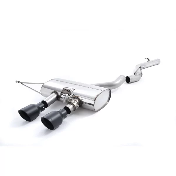 Milltek SSXVW140 cat-back exhaust for Volkswagen Golf Mk6 R 2.0 TFSI 270PS, black GT-100 tips