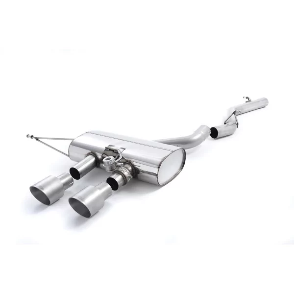 Échappement cat-back Milltek SSXVW165 pour Volkswagen Golf Mk6 R 2.0 TFSI 270PS, embouts GT-100 titane