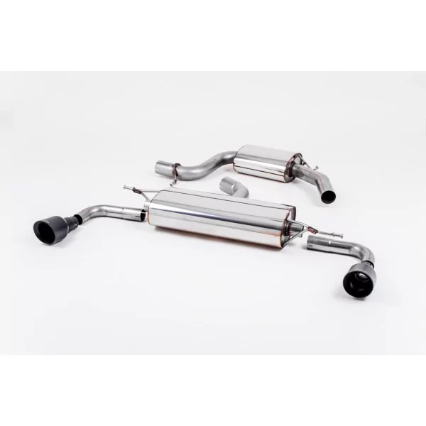 Échappement cat-back Milltek SSXVW184 pour Volkswagen Golf Mk6 GTi 2.0 TSI 210PS, embouts GT-100 noirs