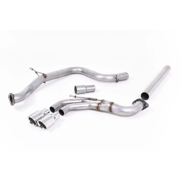 Milltek SSXVW242 Cat-Back-Abgasanlage für Volkswagen Golf MK7 GTD 2.0 TDI 185PS, Endrohre GT-80 poliert
