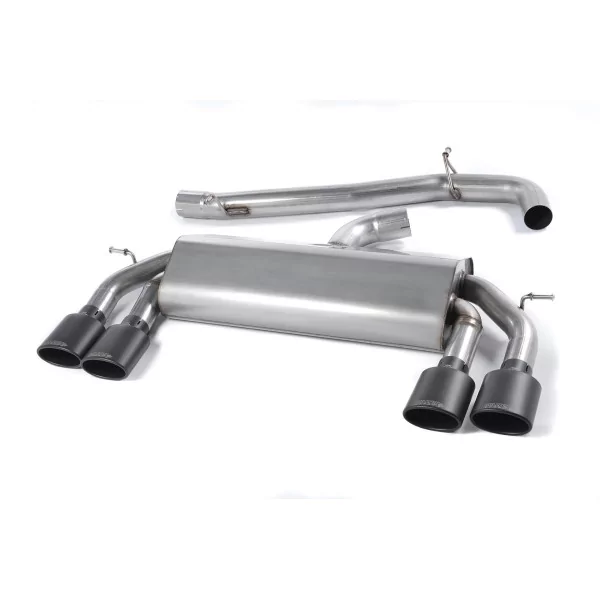Milltek SSXVW306 cat-back exhaust for Volkswagen Golf MK7 R 2.0 TSI 300PS, black oval tips