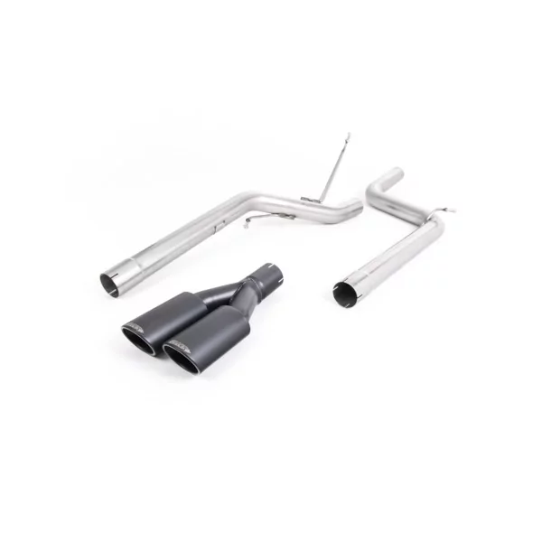Milltek SSXVW302 particulate filter-back exhaust for Volkswagen Caddy 2.0TDI 140PS 2WD Manual and DSG, black oval tips