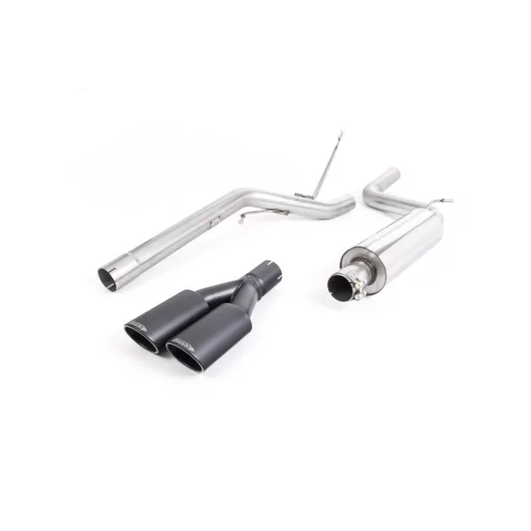 Milltek SSXVW301 particulate filter-back exhaust for Volkswagen Caddy 2.0TDI 140PS 2WD Manual and DSG, black oval tips