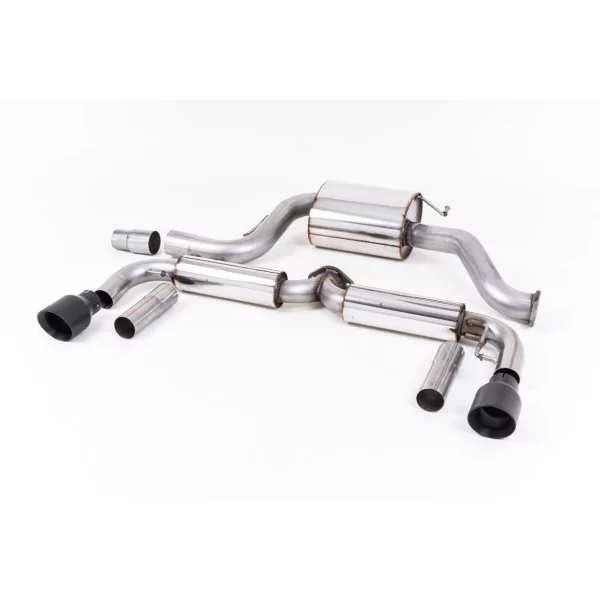 Échappement cat-back Milltek SSXVW345 pour Volkswagen Beetle 2.0 TSI, embouts GT-100 noirs