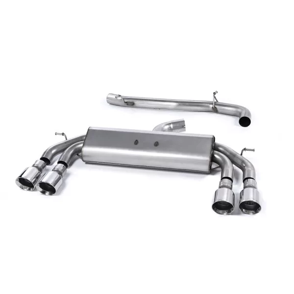 Escape cat-back Milltek SSXVW408 para Volkswagen Golf MK7 R 2.0 TSI 300PS, colas GT-100 pulidas