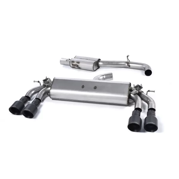 Échappement cat-back Milltek SSXVW400 pour Volkswagen Golf MK7 R 2.0 TSI 300PS, embouts GT-100 noirs