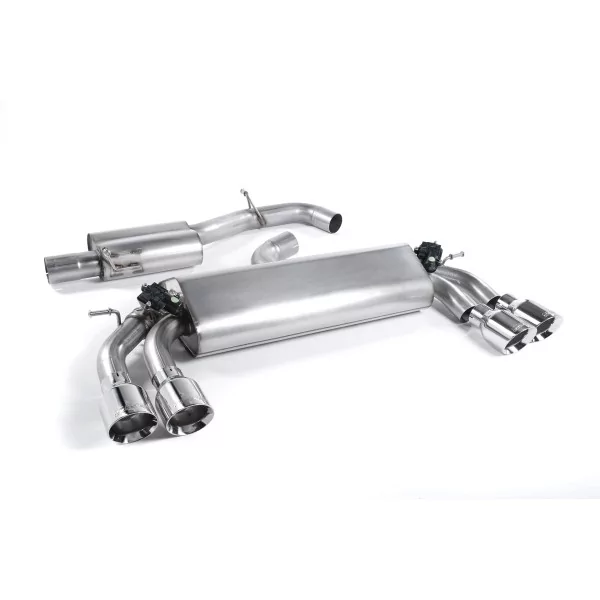 Échappement cat-back Milltek SSXVW399 pour Volkswagen Golf MK7 R 2.0 TSI 300PS, embouts GT-100 polis
