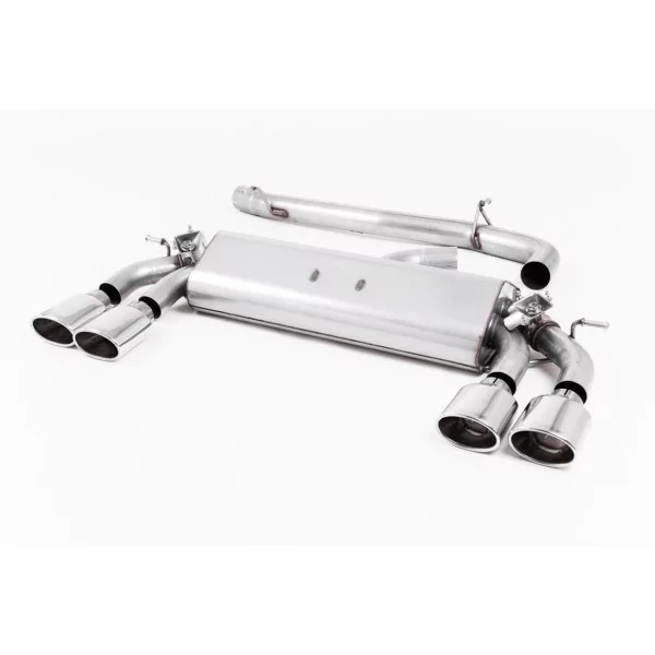 Échappement cat-back Milltek SSXVW423 pour Volkswagen Golf, embouts ovales polis