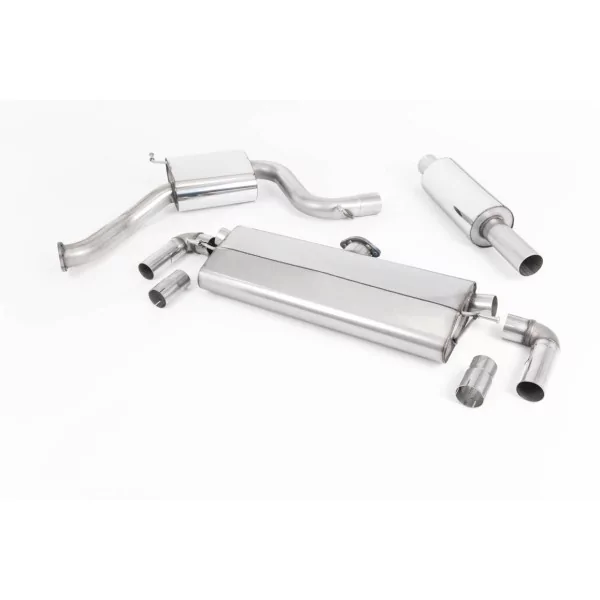 Échappement cat-back Milltek SSXVW497 pour Volkswagen Golf MK7.5 GTi, embouts GT-100 polis