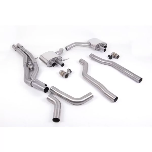 Milltek SSXAU865 para Audi, colas ovaladas negras