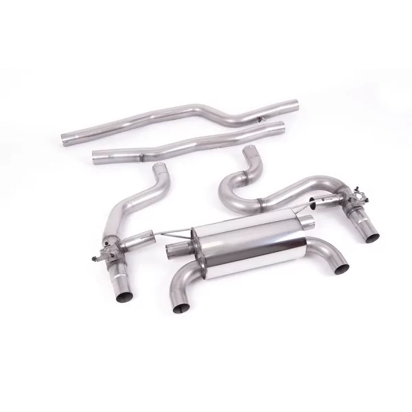 Milltek SSXBM1142 cat-back exhaust for BMW 2 Series M2 Competition Coupé, titanium GT-90 tips