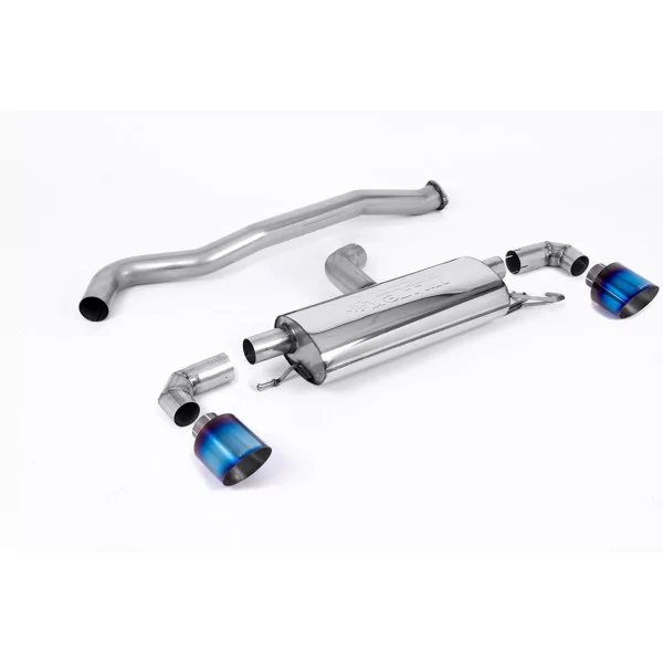 Échappement après filtre à particules Milltek SSXTY130 pour Toyota / Lexus Yaris Gen 1, embouts GT-115 titane brûlé